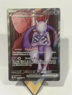 Team Rocket's Mewtwo ex 213/182 Ultra Rare Destined Rivals Pokemon Near Mint - Image 3