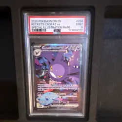 POKEMON TEAM ROCKET'S CROBAT EX SPECIAL ILLUSTRATION RARE HOLO 234/182 PSA 9 EN… - Image 1