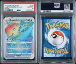 Pokemon Dragonite VSTAR Secret Rare Full Art Holo PSA 10 Pokemon GO 081/078 - Image 1