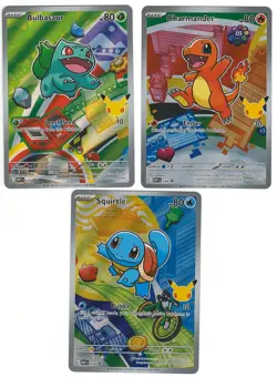 Pokemon TCG First Partner Illustration Collection Kanto GEN 1 ALL Starters - Image 1