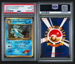 Pokemon Japanese Gym Misty's Golduck Holo #55 PSA 8 NM Vintage Vt55 - Image 3