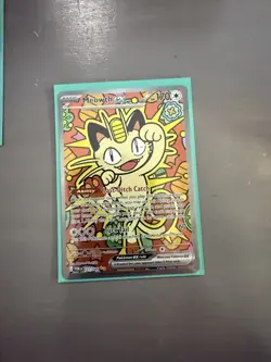 Pokemon TCG Meowth EX 121/88 SIR Special Illustration Rare Perfect Order POR 121 - Image 3
