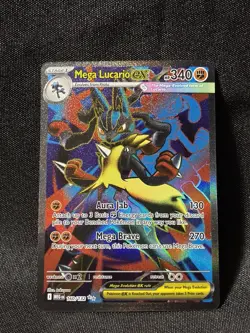 Mega Lucario Ex Ultra Rare Holo Pokemon Mega Evolution 160/132 - Image 1