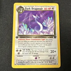 Pokemon 1st Ed Team Rocket Dark Dragonair 33/82 LP - Image 1