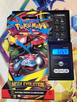 (VERY HEAVY) 32.64g Pokemon TCG Mega Evolution Sleeved Booster Pack (SEALED)✅ - Image 1