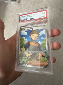 2025 POKEMON JTG EN-JOURNEY TOGETHER ULTRA RARE #179 BROCK'S SCOUTING PSA 9 - Image 2