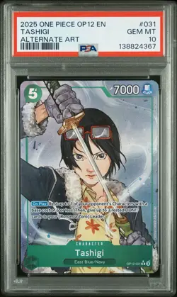 2025 One Piece TCG Tashigi PSA 10 Alternate Art #031 OP12 Legacy of the Master - Image 2