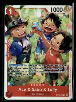 One Piece TCG - OP13 - Carrying On His Will #OP13-007 Ace & Sabo & Luffy - Image 1
