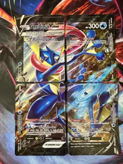 Pokemon TCG Greninja V-UNION SET OF 4 Promo Cards - Image 1