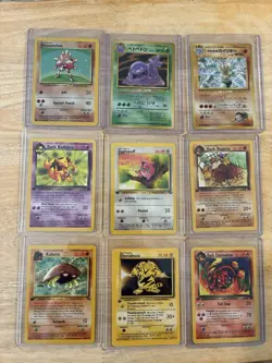 9 Pokemon Cards - Top 3 Holos And 6 First Edition Pokemon Cards - Image 1