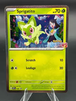 POKEMON ~ SPRIGATITO ~ SVP 191 ~ HORIZONS STAMPED PROMO CARD HOLO ~ RARE ~ NM - Image 1