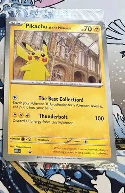 Pikachu At The Museum Jumbo Pokemon Card Natural History Museum. - Image 1
