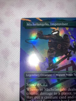 Michelangelo, Improviser (Borderless) Teenage Mutant Ninja Turtles Foil - Image 2
