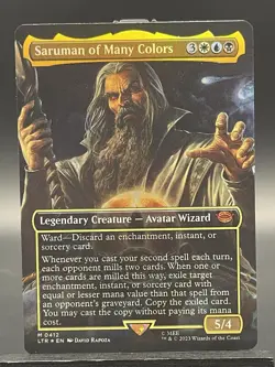 Saruman of Many Colors Borderless Foil- MTG Lord of The Rings- #412 NM - Image 1