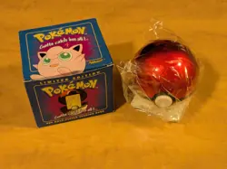 1999 Burger King Pokemon JIGGLY PUFF 23K Gold Card PokeBall Blue Sealed Pokeball - Image 1
