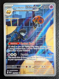 Team Rocket's Orbeetle - 198/182 Destined Rivals (Pokemon) Illustration Rare - Image 1