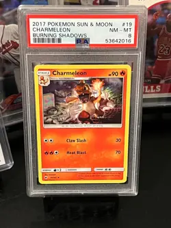 Charmeleon – 2017 Pokemon Sun & Moon Burning Shadows – PSA 8 - Image 1