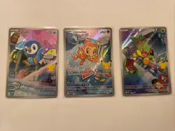 Pokemon 30th Anniversary First Partners Illustration Collection IR Set of 3 - Image 1