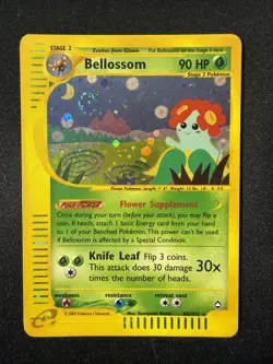 Pokemon TCG Bellossom Holo Rare H5/H32 Aquapolis E-Reader WOTC 2002 MP - Image 1