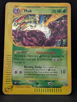 Muk H17/H32 Aquapolis Holo Rare Pokemon TCG Nintendo vintage HP - Image 3