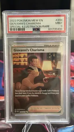 Giovanni's Charisma 204/165 PSA 9 Sv Scarlet & Violet 151 Holo Pokemon - Image 1