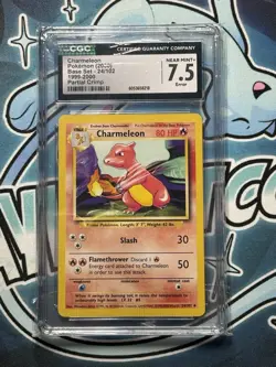 ERROR 4th Print Charmeleon Uncommon Base Set 024/102 Pokemon CGC 7.5 - Image 1