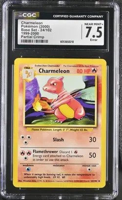 ERROR 4th Print Charmeleon Uncommon Base Set 024/102 Pokemon CGC 7.5 - Image 4