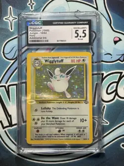 ERROR Wigglytuff 16/64 Jungle Holo CGC 7.5 Pokemon - Image 1