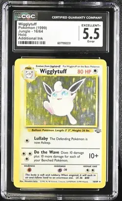 ERROR Wigglytuff 16/64 Jungle Holo CGC 7.5 Pokemon - Image 4