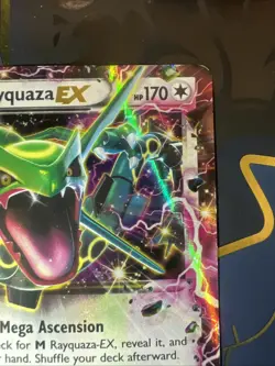 Pokemon TCG Rayquaza EX XY Black Star Promo XY66 Holo HP DAMAGED - Image 5