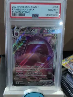 Pokemon TCG Gengar VMAX 157/264 Swsh08: Fusion Strike PSA 10 - Image 1