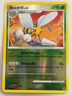1x Beedrill - 13/106 - Rare - Reverse Holo Lightly Played Pokemon Diamond & Pear - Image 1