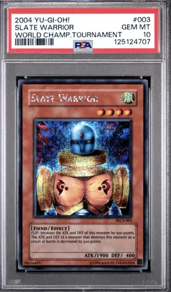 Yu-Gi-Oh PSA10 Slate Warrior WC4-003 Promo 2004 - Image 1