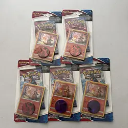 5 Pokemon TCG Charmander Promo Battle Styles Checklane Booster Packs Brand New - Image 1