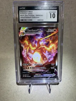 Pokemon Charizard VMAX SWSH261 UPC Black Star Promo CGC 10 - Image 1