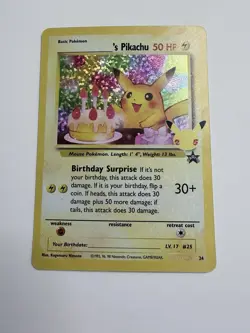 Pokemon Birthday Pikachu Holo (CEL WP 24) Celebrations Promo - English - Image 4