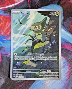 Pokemon Axew 145/086 SV Black Bolt Illustration Rare Holo NM - Free Shipping - Image 1