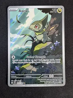 Pokemon Axew 145/086 SV Black Bolt Illustration Rare Holo NM - Free Shipping - Image 2