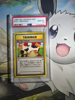 Moo-Moo Milk Trainer Japanese Neo PSA 10 Gem Mint Pokemon 1999 Banned - Image 1