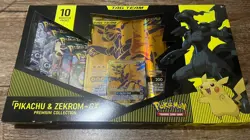 Pokemon Pikachu & Zekrom GX Tag Team Premium Collection Box SEALED - Image 1