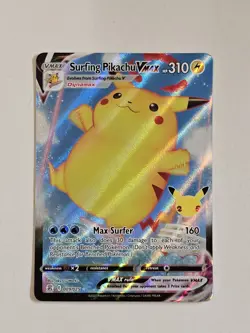Pokemon Surfing Pikachu VMAX 009/025 Celebrations Ultra Rare Holo ✨MINT✨ - Image 1