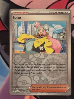 Iono 185/193 Reverse Holo Uncommon Pokemon TCG S&V Paldea Evolved - Trainer - LP - Image 1