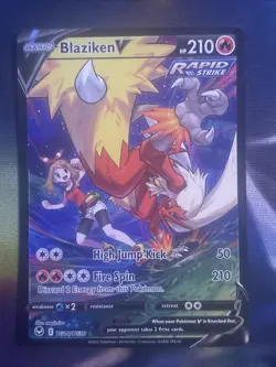 Pokemon Blaziken V TG14/TG30 Ultra Rare Holo Silver Tempest Trainer Gallery - Image 1