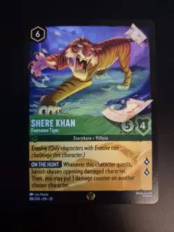088/204 - Shere Khan - Fearsome Tiger - Whispers in the Well - Disney Lorcana - Image 1
