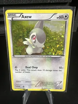 Pokemon TCG Axew McDonald's Promos Holo Card 12/12 McDonald's Promo - Image 1
