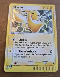 Pikachu 012 Nintendo Promo Pokemon holo rare card - Image 1