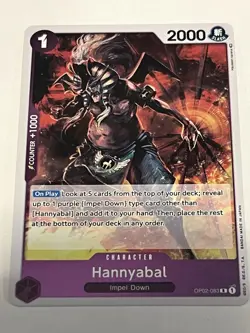 One Piece Card Game - OP02-083 Rare Hannyabal English Nm - Image 1