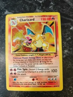 Charizard 4/130 - Base Set 2 Holo Rare Pokemon Card LP (NM Front!) - AUTHENTIC - Image 3