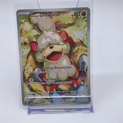 Pokemon Hisuian Growlithe 181/167 Twilight Masquerade Illustration Rare Card - Image 1