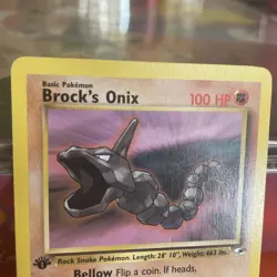 Pokemon TCG Brock's Onix 69/132 gym hero’s 1st Edition Common card WOTC Vintage - Image 4